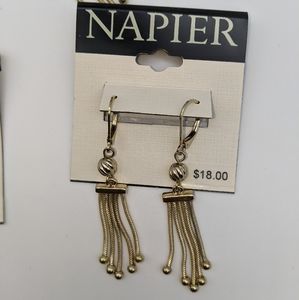 Napier Fringe Goldtone Earrings